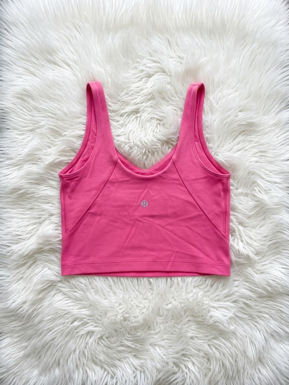 lululemon athletica Bright Pink Scoop Neck Athletic Crop Tank